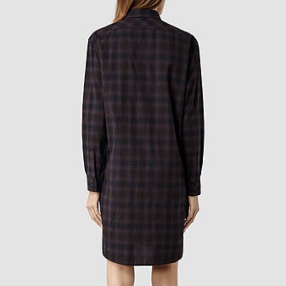 AllSaints Irma Plaid Shirt Dress ASO Spencer Hastings - Picture 4 of 12